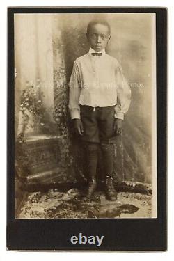 1900s African American Child Fine Victorian Dress Cabinet Card Photo