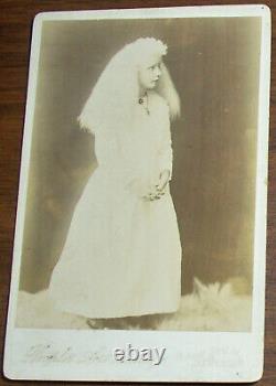 ALBINO SIBLINGS 1800s antique Cabinet card photo lot 3 Sylvia AND 1 William Neff