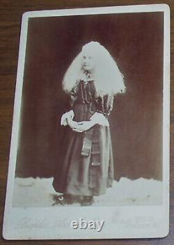 ALBINO SIBLINGS 1800s antique Cabinet card photo lot 3 Sylvia AND 1 William Neff