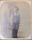 AMAZING Folk Art Victorian Boy American Flag Costume Photo 1800's Victorian