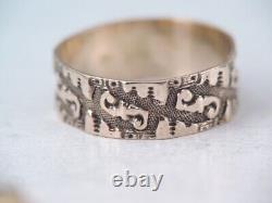 ANTIQUE VICTORIAN 10K ROSE GOLD BABY/ CHILDS WIDE BAND RING sz 1 1/4