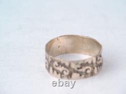 ANTIQUE VICTORIAN 10K ROSE GOLD BABY/ CHILDS WIDE BAND RING sz 1 1/4