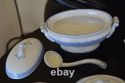 Antique (50) Piece Transferware Child's Tea Set Greek Key Pattern CAIRO