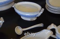 Antique (50) Piece Transferware Child's Tea Set Greek Key Pattern CAIRO