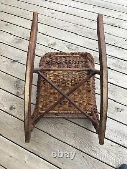 Antique Bar Harbor Wicker Child's Rocking Chair