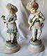 Antique Bisque Boy & Girl Figurines LARGE PAIR 16.5 tall