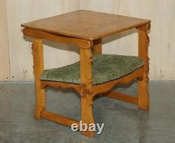 Antique Carved Oak 1890 Attributed To Gillows Metamorphic Library Armchair Table