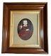 Antique Carved Stepped Deep Walnut Frame Gold Gilt, Hand Colored Child Photo Id'd