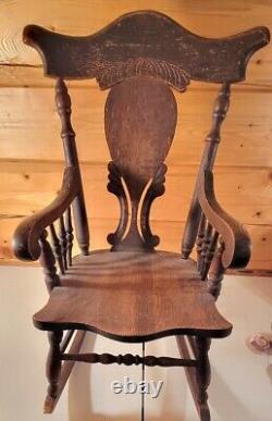 Antique Child's Wooden Rocking Chair
