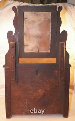 Antique Childs Doll Bureau Dresser with Mirror Victorian Doll Furniture Lock Key