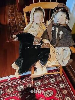Antique Coat Childs Victorian Handmade Velvet Quilted Lining Black