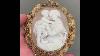 Antique Early Victorian Madonna And Child Large Cameo Brooch From About 1840