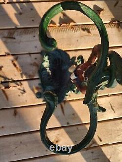 Antique Hand-Painted Figural Victorian Decorative Umbrella Stand VG Condition