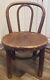 Antique KOHN & MUNDUS Vintage Wood Brentwood Children's Cafe Chair Pressed Seat