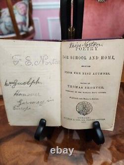 Antique Lot of 5 VICTORIAN 1800s School Books, Grimms Fairy Tales, Geography