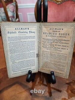 Antique Lot of 5 VICTORIAN 1800s School Books, Grimms Fairy Tales, Geography