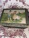 Antique Rare Lithograph Victorian Child's Sewing Keepsake Box