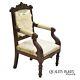 Antique Small Child's Eastlake Victorian Carved Walnut Parlor Arm Chair