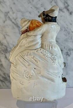 Antique Staffordshire MacDonald protecting wife and child 19th Century