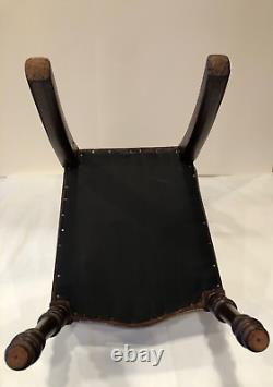 Antique VICTORIAN WOOD CHILD'S CHAIR Upholstered Seat