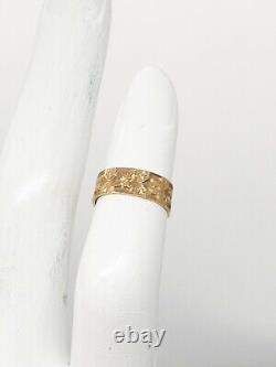 Antique Victorian 1880s 6mm 14k Yellow Gold Eternity Band Ring SZ 1 CHILD BABY