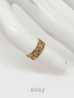 Antique Victorian 1880s 6mm 14k Yellow Gold Eternity Band Ring SZ 1 CHILD BABY