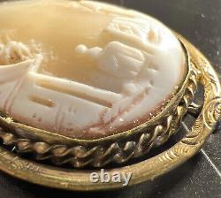 Antique Victorian Brooch Cameo Reversible Child Photo Pendant