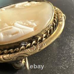 Antique Victorian Brooch Cameo Reversible Child Photo Pendant