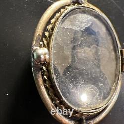 Antique Victorian Brooch Cameo Reversible Child Photo Pendant