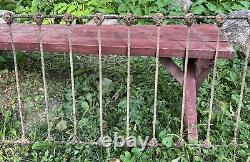 Antique Victorian Cast Iron Child Crib Metal Mattress Frame Garden Decor Display