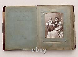 Antique Victorian Celluloid Photo Album Pictures Inside Baby Midget 1900 Teenage