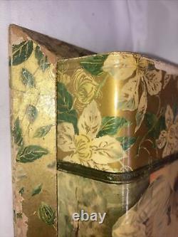 Antique Victorian Celluloid Vanity Dresser Box 12 Children and Flowers Rare