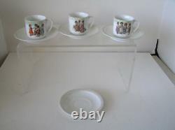 Antique Victorian Child's German Transfer Cup Tea Set Made in Germany 13 pieces