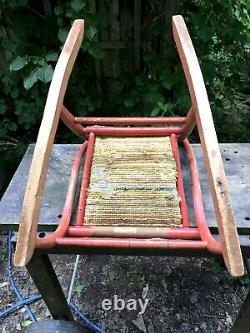 Antique Victorian Child's Wood Bentwood Faux Bamboo Painted Rocking Chair