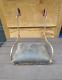 Antique Victorian Era Hanging Child Booster Leather Seat for Barber Chair