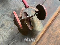 Antique Victorian Era Tin Butterfly Push Toy Child's Push Moving Flapping Wings