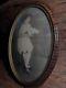 Antique Victorian Hand-Tinted Colored Portrait Of Child In Oval Bubble Frame