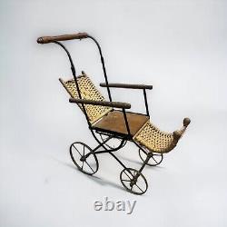 Antique Victorian Small Child's Buggy Carriage Stroller Toy