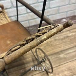 Antique Victorian Small Child's Buggy Carriage Stroller Toy