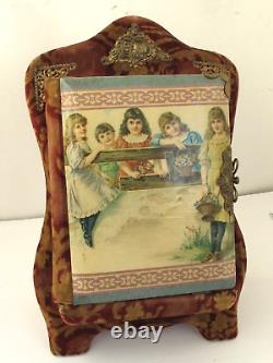 Antique Victorian Stand Up Celluloid Photo Album Exc. Children on Cover