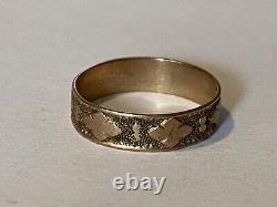 Antique Victorian c. 1850 10k Solid Gold Child's Baby Ring Band Size 1 Very Rare