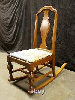 Antique Vintage Old SOLID Walnut Wood Wooden Child Children's Kids Rocking Chair