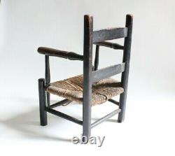 Antique child's chair antique folk victorian chair caning primitive furniture