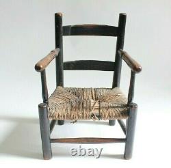 Antique child's chair antique folk victorian chair caning primitive furniture