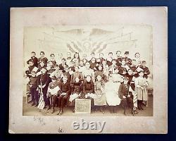 Beautiful Antique 1898 Photo Photograph Ames School Class 42 Children Vg (#2)