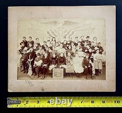 Beautiful Antique 1898 Photo Photograph Ames School Class 42 Children Vg (#2)