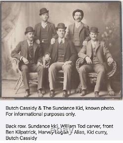 Butch Cassidy & The Sundance Kid Gang Tintype. Wm. Carver & Kid Curry, Ketchum