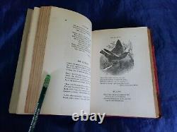 Child Life Poetry, Ed. John Greenleaf Whittier Antique 1871 Victorian Leather