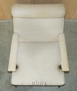 For Restoration Reupholstery Antique Victorian 1870 Library Reading Armchair