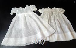 French Vintage Childs Dress in Printed Organdy withPure Silk Petticoat